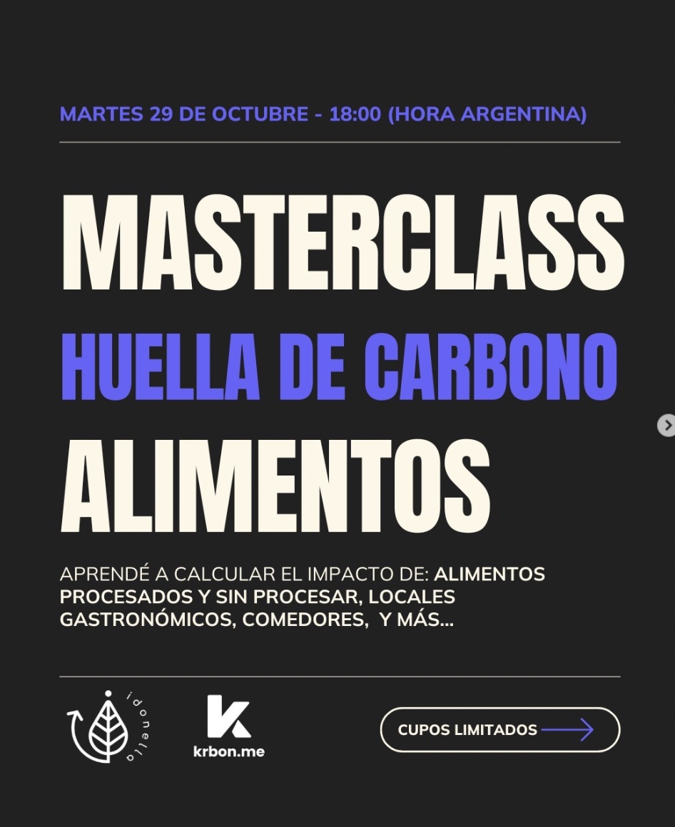 clase de huella de carbono de alimentos