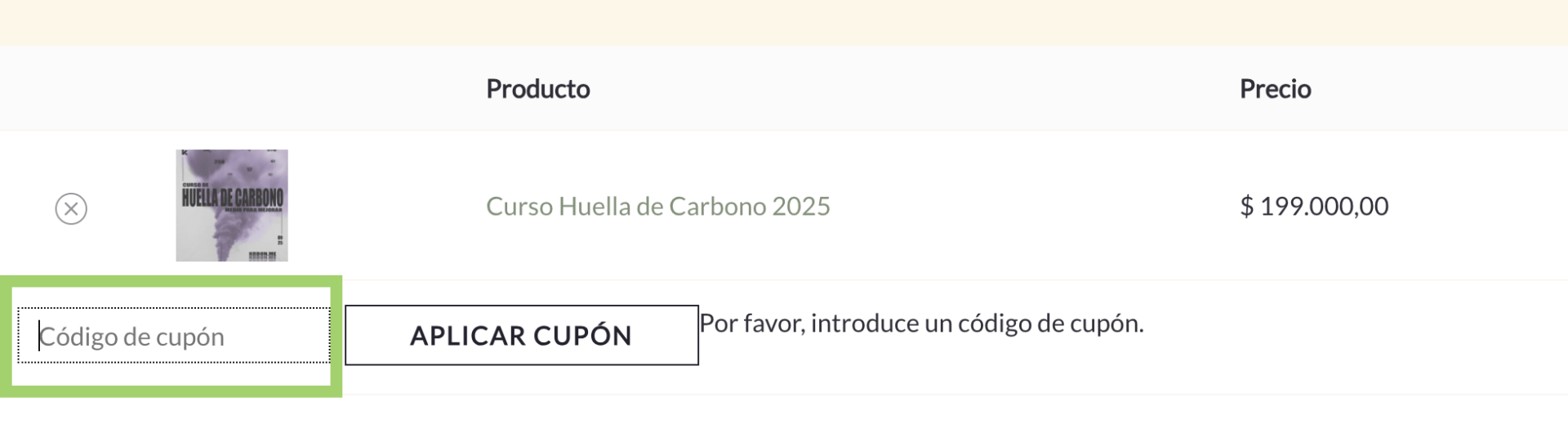 cupon de descuento idonella cursos de huella de carbono